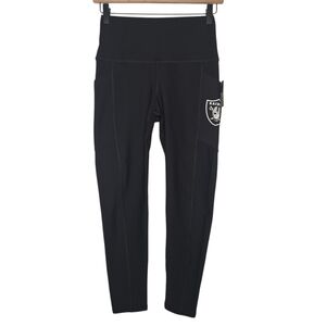 Certo Womens Black NFL Las Vegas Raiders Side Pocket Leggings Size Small